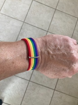 Bransoletka LGBT Tęczowa opaska na rękę 