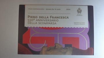 2 EURO San Marino rok 2022 Pierro della Francesca