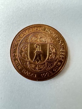 Medal z 22 międzynar. wystawy monet1993Bazylea