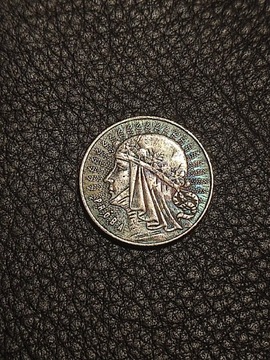 1 złoty głowa kobiety złotówka 1932 rok Polska wykopki monet