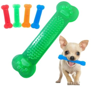 gryzak dla psa kość  gumowa zabawka zielona