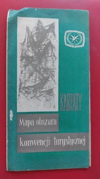 Karpaty Mapa obszaru konwencji turystycznej 1967 r