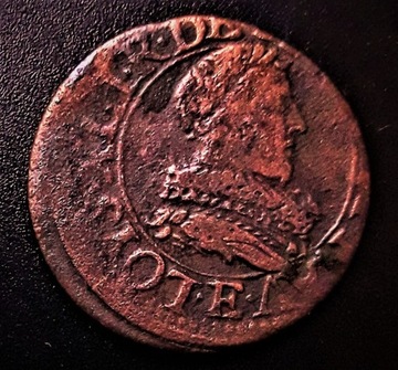 Moneta- DOUBLE TOURNOIS,-1632-Francja-Błąd bicia