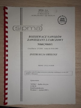 Instrukcja sipma rozsiewacz