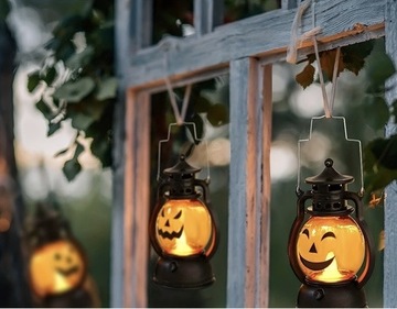 Nowa Ozdoba halloween, mini latarnia ze świeczkami