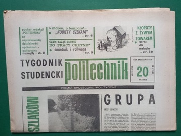 Tygodnik studencki POLITECHNIK nr 20 z 14 V 1978