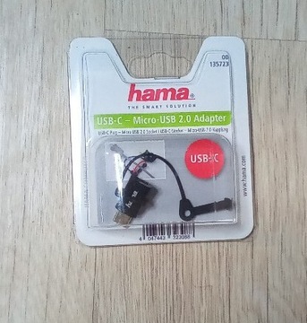 HAMA Adapter Wtyczka USB-C Gniazdo Micro USB 2.0