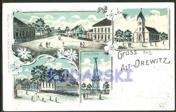 DRZEWICE Alt-Drewitz Kostrzyn litografia 1902