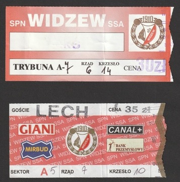 bilety mecz WIDZEW ŁÓDŹ / ŁKS / LECH POZNAŃ