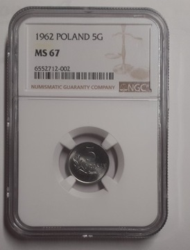 5 groszy 1962 - NGC MS67