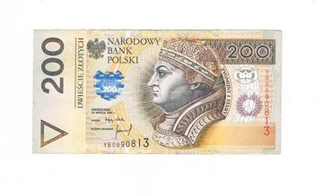 Banknot obiegowy 200 zł YB 0890813