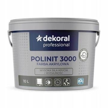 Farba akrylowa 15L POLINIT 3000, biała