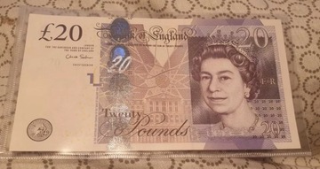 20 GBP UNC brytyjski banknot