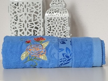 Ręcznik frotte 70 x 140 niebieski