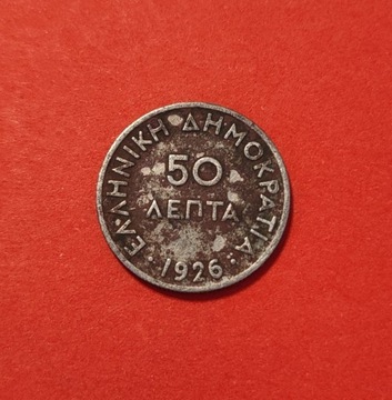 Moneta 50 lept 1926, Grecja