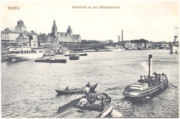 SZCZECIN- Hafenbild an der Hakenterrase- ca. 1910