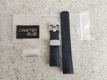 Pasek Crafter Blue do Seiko Samurai Black/Blue