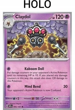 Karta Pokemon Claydol (OBF 095) 95/197 Holo