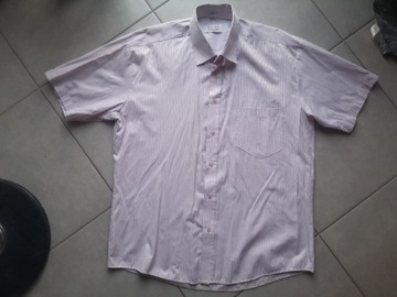 Koszula męska wrzosowa paski XL 43-44