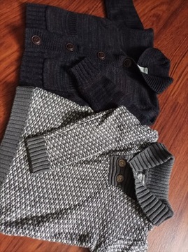 Ciepłe sweterki rozmiar 86 - 2szt