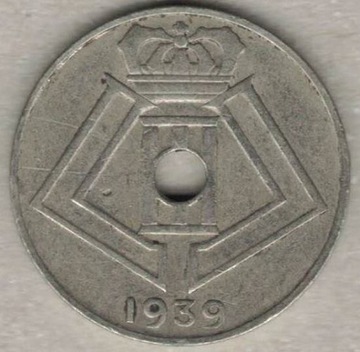 Belgia 10 centymów 1939 E-Q 22 mm  nr 1