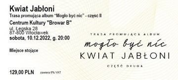 Bilety na koncert Kwiat Jabłoni Włocławek 10.12