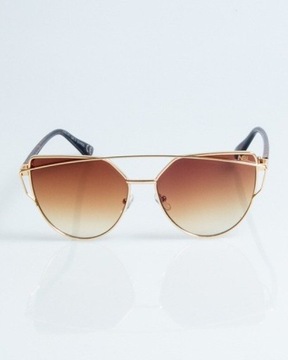 Okulary przeciwsłoneczne gold pantera cat eye etui