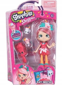 SHOPKINS Shoppies, LUCY SMOOTHIE lalka, akcesoria