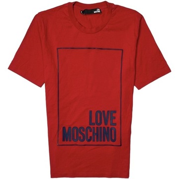 LOVE MOSCHINO Koszulka T-Shirt Męska Logowana r. S