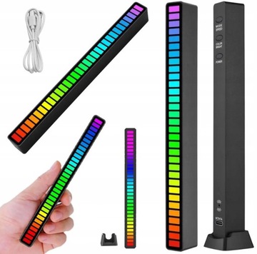 Mini Lampka Led RGB USB Reakcja Na dźwięk
