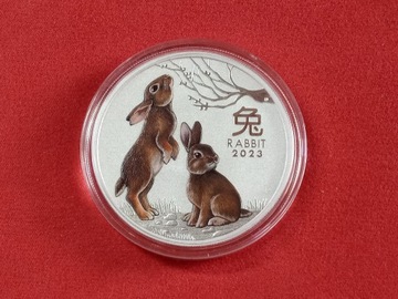 Rok Królika Lunar III 1 oz kolor Perth Mint