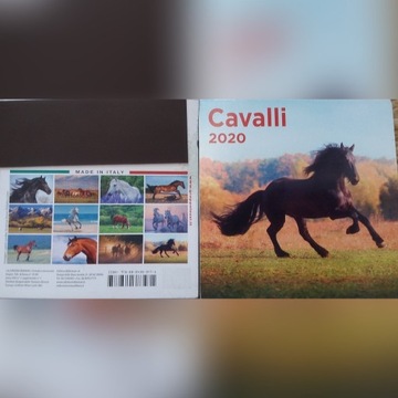 2020 mini kalendarz-konie: "Cavalli", z magnesem
