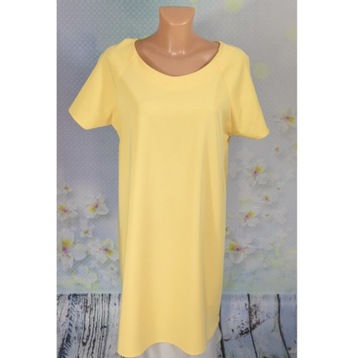 Słonecznie żółta sukienka, luźna, elegancka L