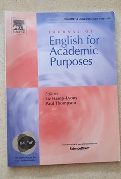 Książka Journal of English Academic Purposes 2014