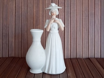 Porcelanowa figurka funkcja wazonika ,vintage 
