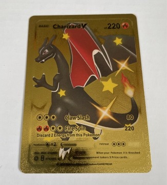 Basic Charizard V - karta pokemon złota