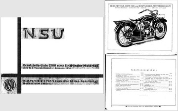 NSU 501T Ersatzteile - Liste 