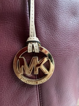 Michael Kors torebka bordowa skórzana A4 jak nowa