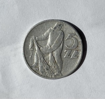 Moneta 5 zł rybak 1974