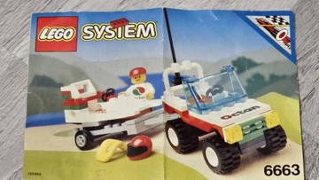 LEGO Town auto z motorówką 6663 z 1993 roku UNIKAT