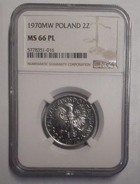 2 zł Jagody 1970 NGC MS 66PL