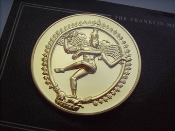 USA 24 GOLD Franklin Mint - Shiva NATARAJA -GIGANT