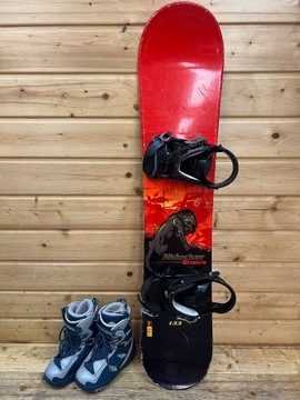 ZESTAW deska snowboard Nidecker 133cm + buty 24cm