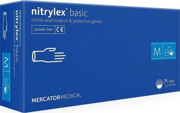 Mercator Medical rękawice nitrylex basic rozm. M