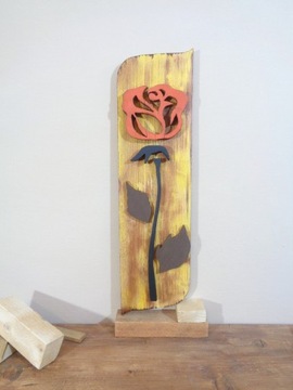 drewniana róża  