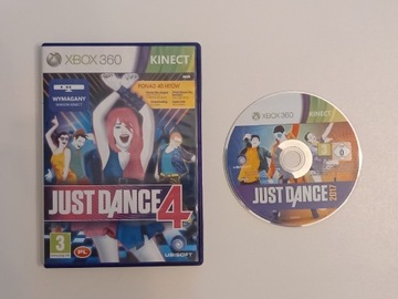 JUST DANCE 4 JUST DANCE 2017 XBOX 360 KINECT