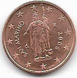 SAN MARINO 2 EURO CENT 2006 ROK.