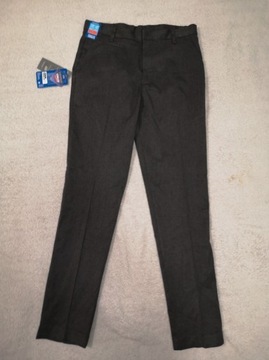 Nowe szare eleganckie spodnie w kant 164