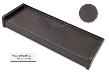 Parapet aluminiowy brąz - RAL 8019