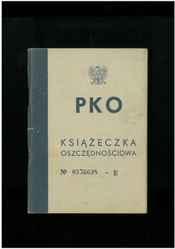 Książeczka oszczędnościowa PKO, klasa E, lata 60te